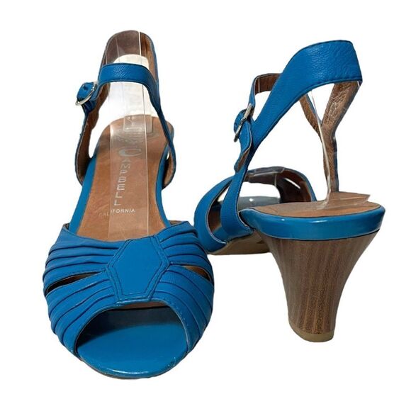 JEFFREY CAMPBELL Dime Blue Leather Sandals 8 - Picture 2 of 12